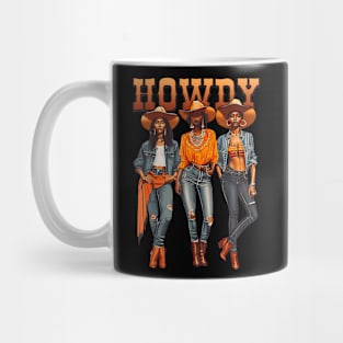 Black Cowgirl Western Rodeo Melanin History Texas Howdy Mug